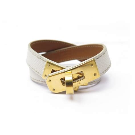 bracelet hermes double tour blanc.